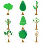 Abstract Trees Icon Set